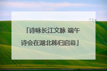 诗咏长江文脉 端午诗会在湖北秭归启幕