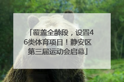覆盖全龄段，设置46类体育项目！静安区第三届运动会启幕