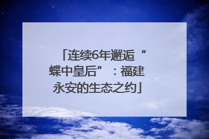 连续6年邂逅“蝶中皇后”：福建永安的生态之约
