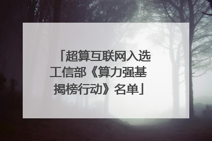 超算互联网入选工信部《算力强基揭榜行动》名单