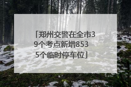 郑州交警在全市39个考点新增8535个临时停车位