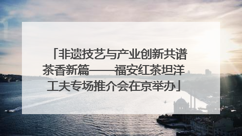 非遗技艺与产业创新共谱茶香新篇——福安红茶坦洋工夫专场推介会在京举办