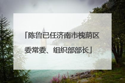 陈鲁已任济南市槐荫区委常委、组织部部长