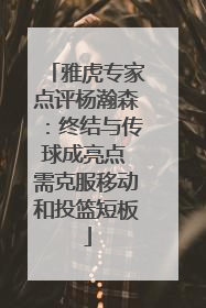 雅虎专家点评杨瀚森：终结与传球成亮点 需克服移动和投篮短板