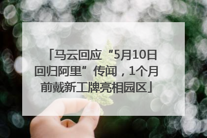 马云回应“5月10日回归阿里”传闻，1个月前戴新工牌亮相园区