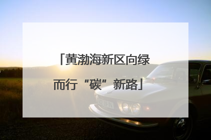 黄渤海新区向绿而行“碳”新路