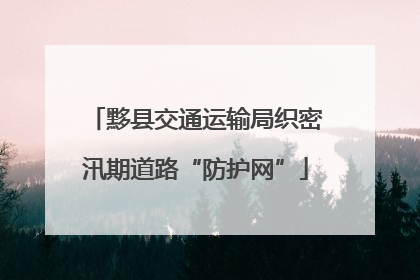 黟县交通运输局织密汛期道路“防护网”