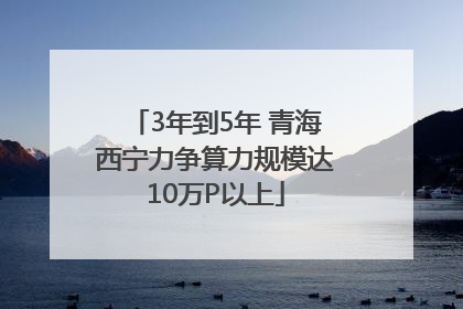 3年到5年 青海西宁力争算力规模达10万P以上