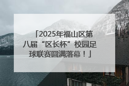 2025年福山区第八届“区长杯”校园足球联赛圆满落幕！