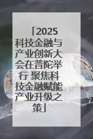 2025科技金融与产业创新大会在普陀举行 聚焦科技金融赋能产业升级之策