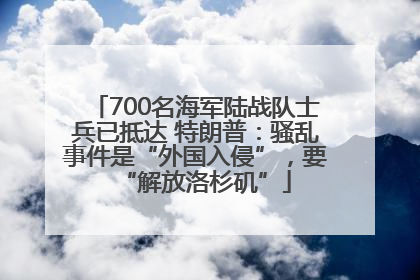 700名海军陆战队士兵已抵达 特朗普：骚乱事件是“外国入侵”，要“解放洛杉矶”