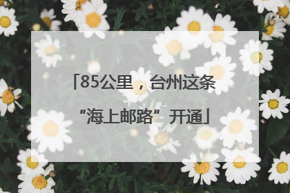 85公里，台州这条“海上邮路”开通
