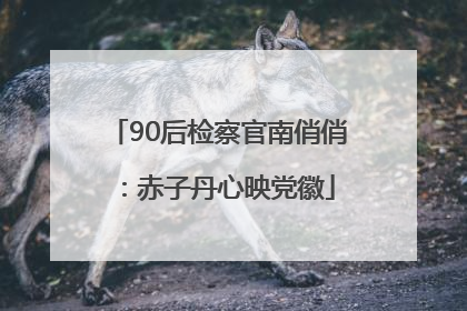90后检察官南俏俏：赤子丹心映党徽